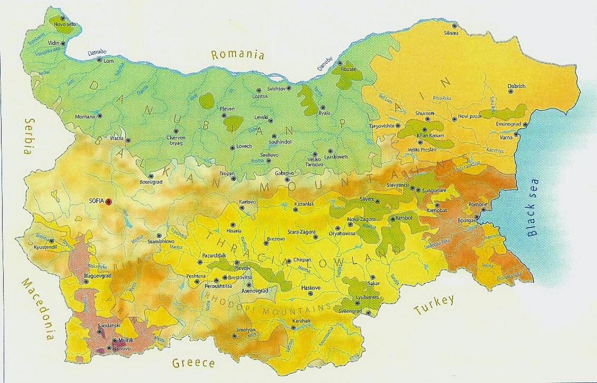 harta de Bulgaria clima