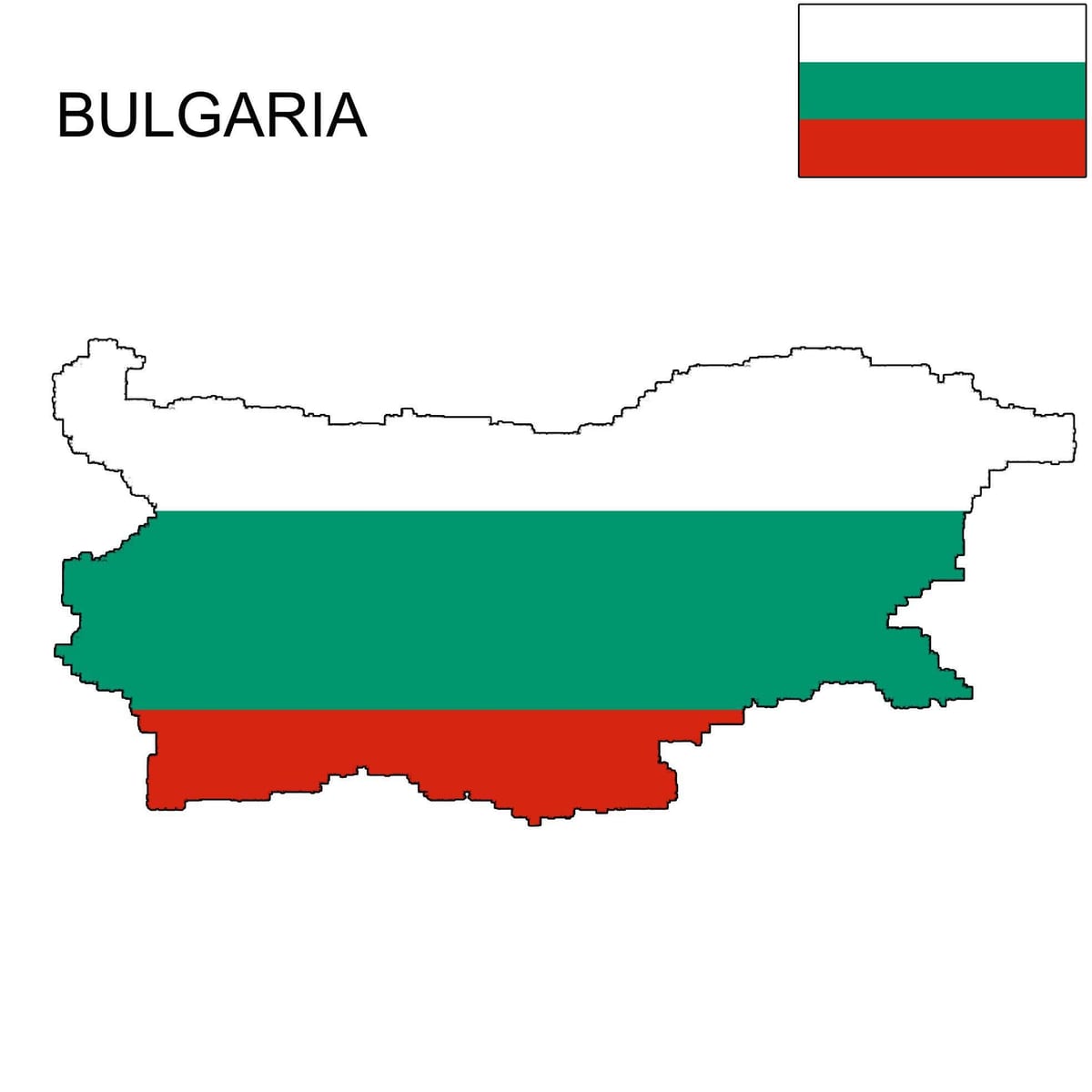 Bulgaria harta flag