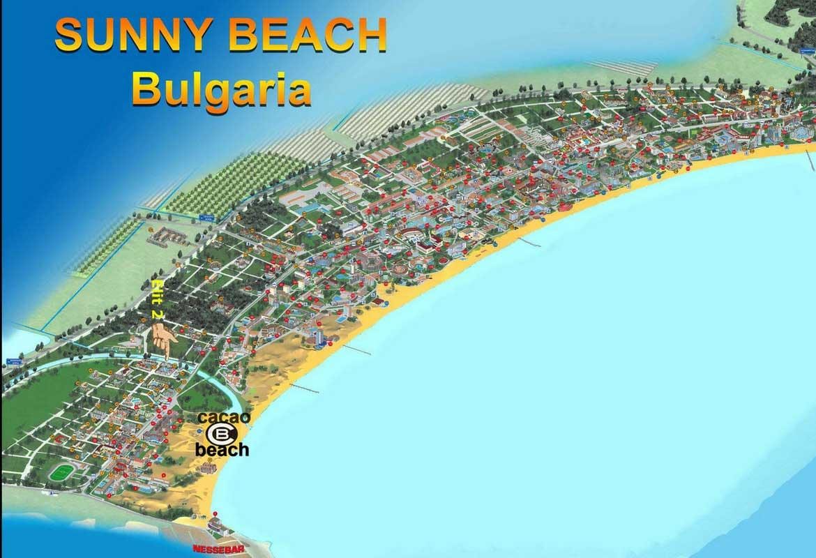 harta de cacao beach Bulgaria