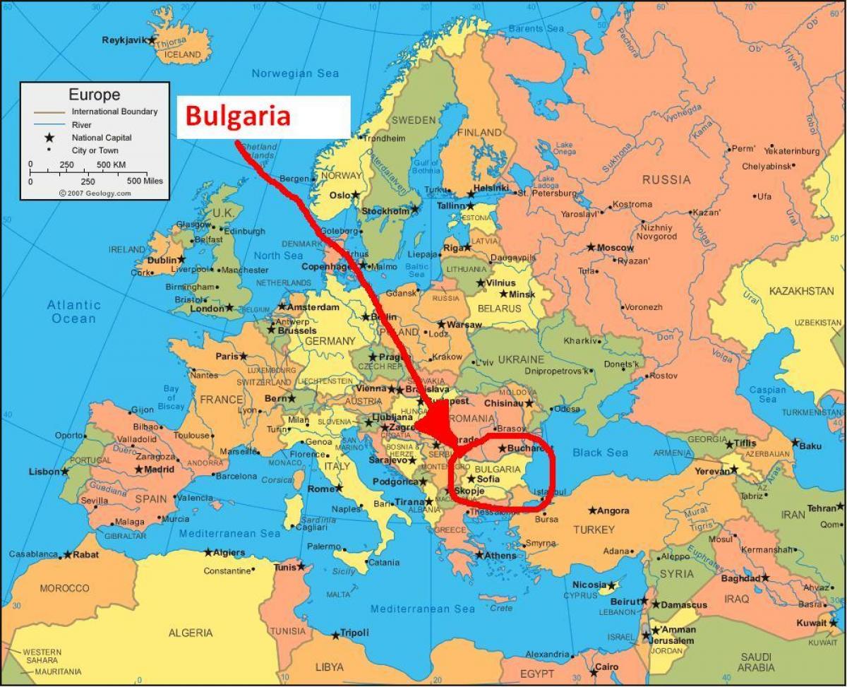 harta Bulgaria țările din jur