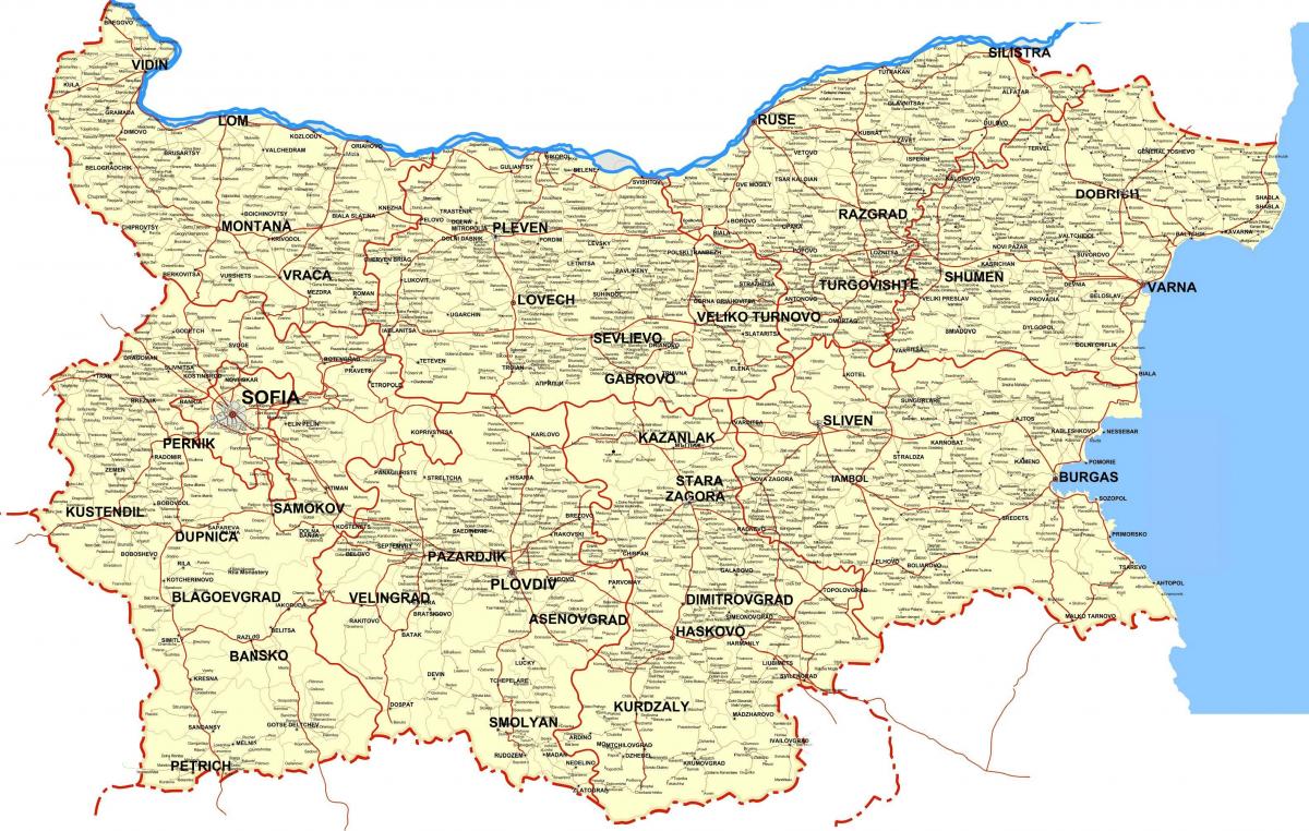 Bulgaria țară hartă