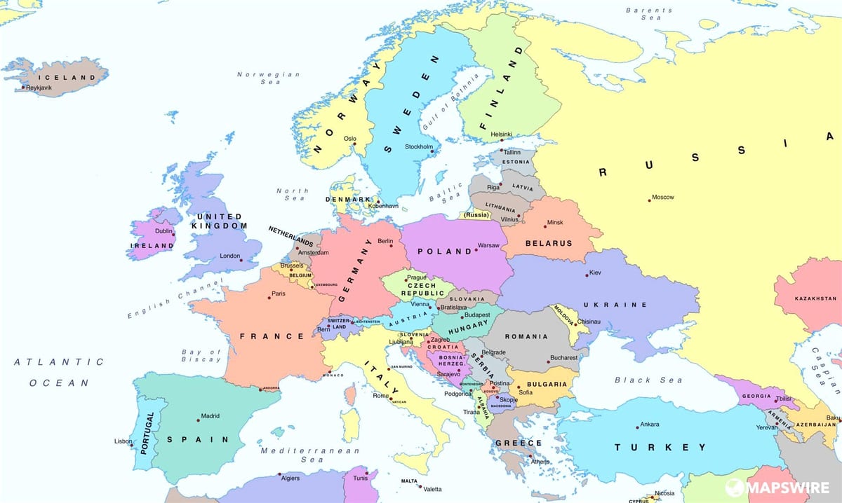 harta europei arată Bulgaria