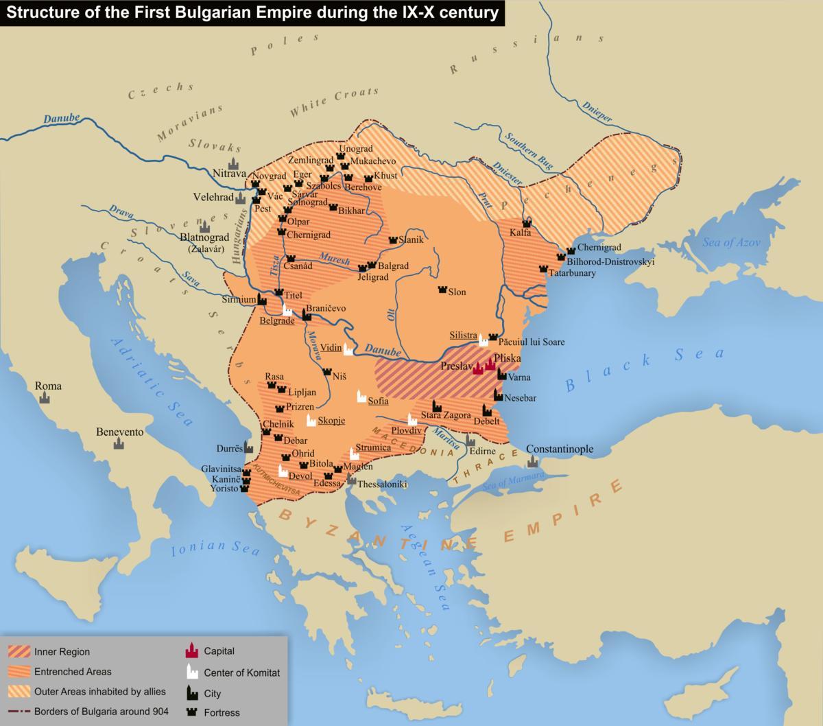 harta imperiu bulgar
