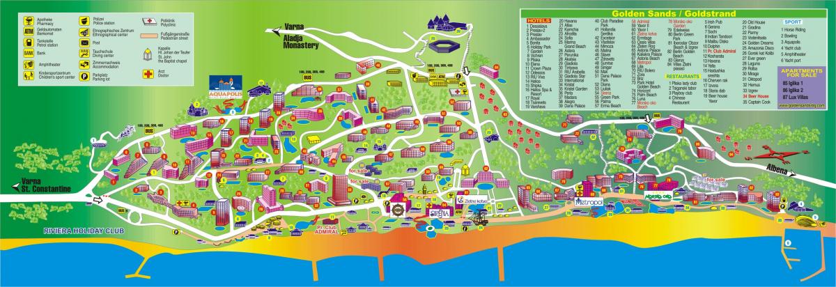 golden beach Bulgaria hartă