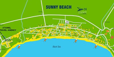 Harta Bulgaria sunny beach