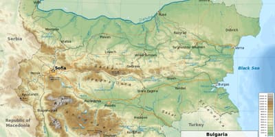 Harta de Bulgaria geografie