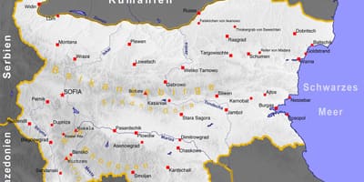 Bulgaria orașe hartă