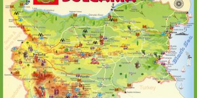 Bulgaria harta obiectivelor turistice