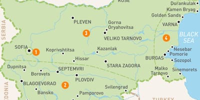 Bulgaria regiuni hartă