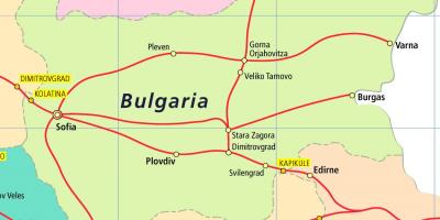 Bulgaria tren hartă