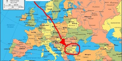 Harta Bulgaria țările din jur