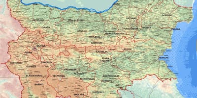 Harta detaliata harta a Bulgariei