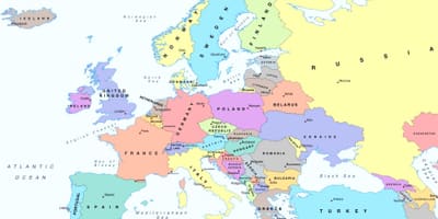 Harta europei arată Bulgaria