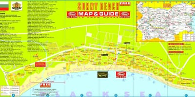 Harta turistică a stațiunii sunny beach Bulgaria