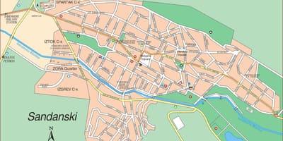Harta sandanski Bulgaria